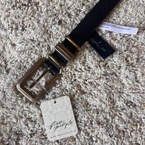 Black Free People Belt NWT with Gold and Silver Hardware - Size S/M